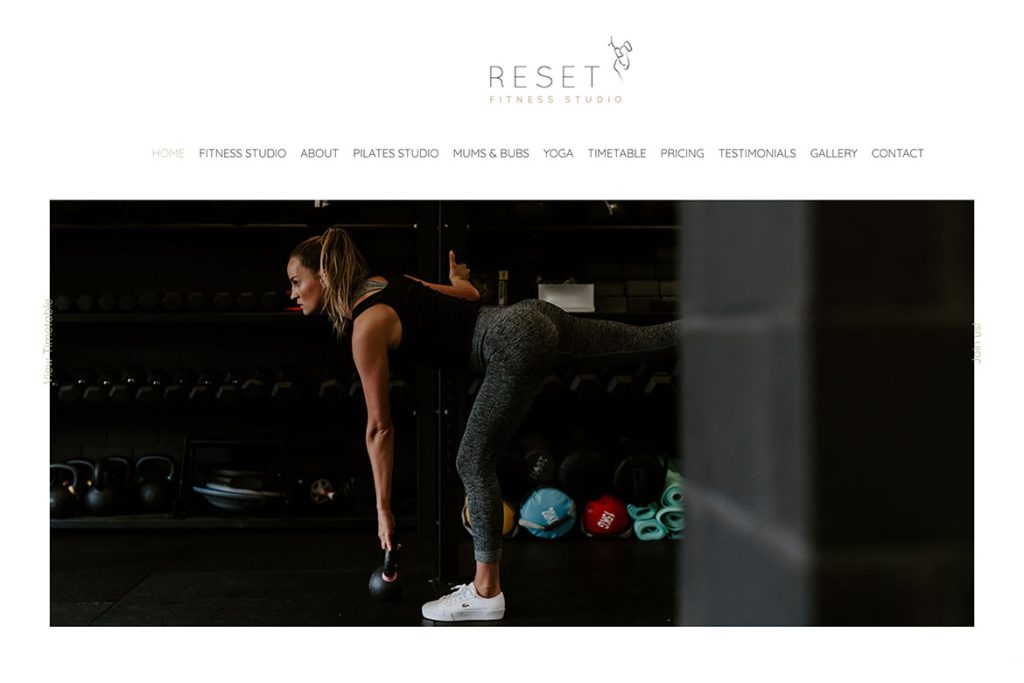 Zewnealand Design Reset Fitness Website Design