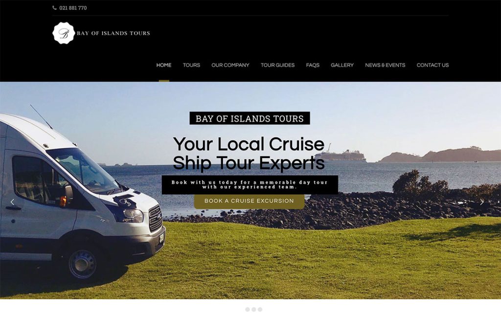 Zewnealand Design Bay of Islands Tours Web Design